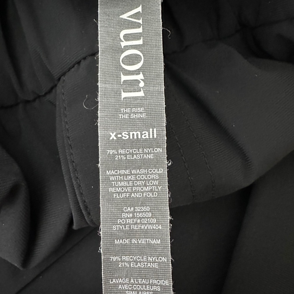 Vuori Miles Ankle Pant Black Slim Fit Stretch Trousers XS - Picture 10 of 12